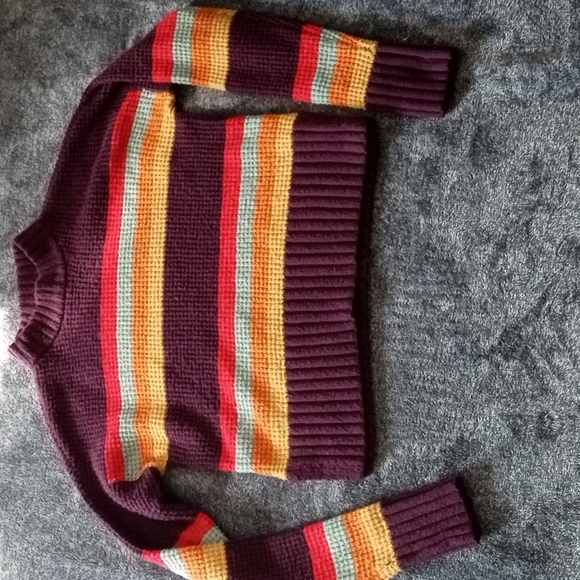 SO cropped sweater with horizontal stripes - Picture 1 of 7